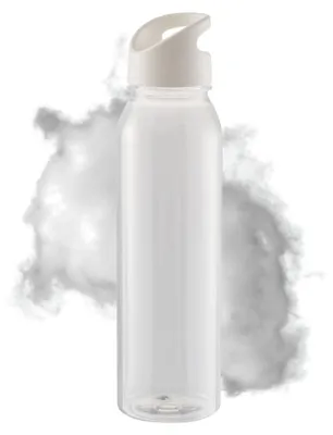 Produktbild von Trinkflasche Active 'Wave' - Wasserflasche mit 650 ml - robuste Trinkflasche für Kinder & Erwachsene - transparent/weiß