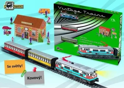 Productafbeelding van Elektrische passagierstrein met koplamp en model (kleurrijk)