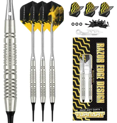 Produktbild von Dartsatz mit Kunststoffspitzen und Zubehör
