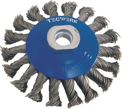 Image de Brosse conique 100 mm, épaisseur de fil 0,35 mm, VA 13 mm, 12 500 tr/min