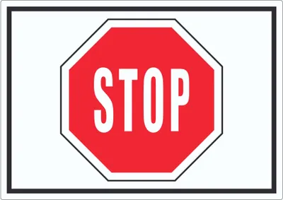 Produktbild von Stop Symbol Aufkleber A9 (37x52mm)