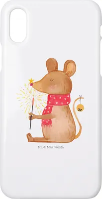 Produktbild von Mr. & Mrs. Panda Iphone 10 Handyhülle Maus Weihnachten - Weiß - Geschenk, Weihnachtsgruß, Weihnachtsmotiv, Weihnachtswunder, Handy Case, X, Cover, Frohe