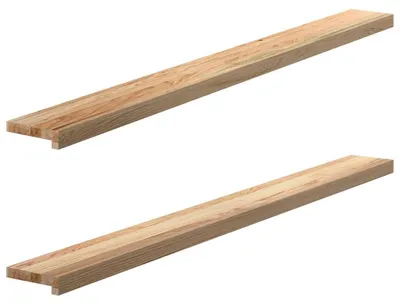 Produktbild von Fensterbänke 2 Stk. Unbehandelt 160x15x2 cm Massivholz Eiche
