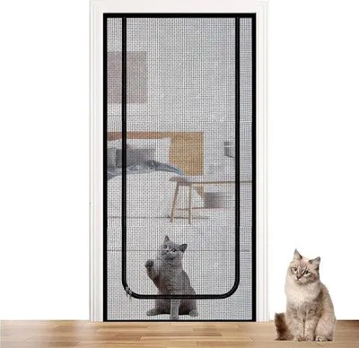 Produktbild von Famanu Katzennetz Balkon - Robustes Schutznetz mit U-förmiger Fliegentür