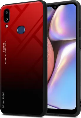 Produktbild von Cadorabo Hülle für Samsung Galaxy A10s / M01s Schutz Hülle in Schwarz Handyhülle TPU Etui Cover Case Tempered Glas