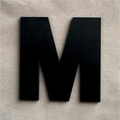 Produktbild von Wandaufkleber Buchstabe schwarz 9 x 7,4 cm, Buchstabe M
