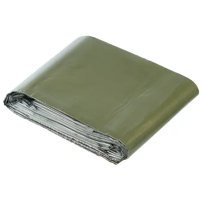 Produktbild von MFH Rettungsdecke, silber- und olivfarben beschichtet