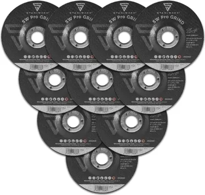Produktbild von STAHLWERK Schruppscheibe Schleifscheibe SW Pro Grind Ø125 mm 10er Set