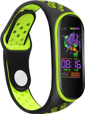 Produktbild von Strap-it Xiaomi Mi Band 5 Sportarmband (Schwarz / Grün)