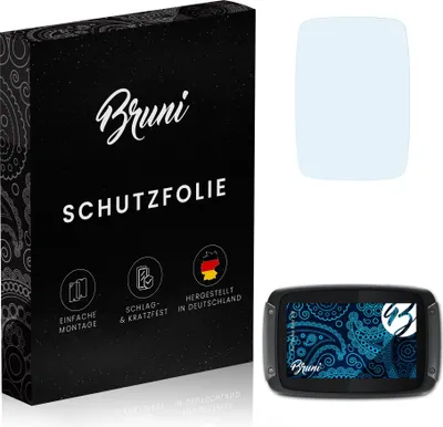 Produktbild von Bruni Basics-Clear 2x Schutzfolie kompatibel mit TomTom Rider 500 Folie