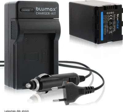 Produktbild von 1x Akku + Lader für Panasonic VW-VBN390 VW-VBN260 VW-VBN130 3300 mAh 7,2V