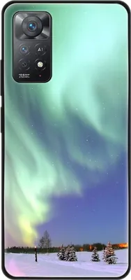 Produktbild von König Design Hülle kompatibel mit Xiaomi Redmi Note 11E Pro Kunststoff Soft Handyhülle - Handy Case Polarlichter