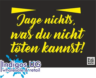 Produktbild von Aufkleber / Autoaufkleber - JDM / Die cut / Auto / OEM - Jage nichts, was du nicht töten kannst! - 210X150mm gelb - Heckscheibe / Heckscheibenaufkleber