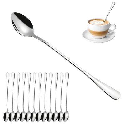 Produktbild von Set mit 12 Edelstahl-Löffeln für Latte Macchiato – 19,5 cm