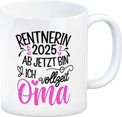 Produktbild von Rentnerin - Vollzeit Oma 2025 Kaffeebecher