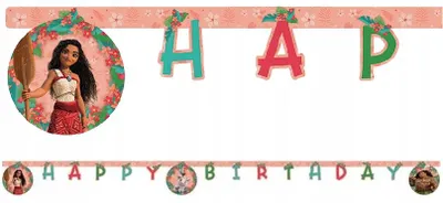 Image de Joyeux anniversaire Girland Vaiana 2 -