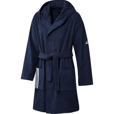 Image de Noble peignoir de bain adidas unie Peignoir de bain 3 bandes FJ4774, Taille:L