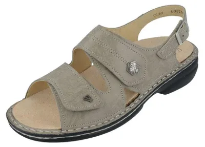Produktbild von Finn Comfort Milos bequeme Damen Sandale, Taupe (Beige), Leder, lose Einlagen - Marken Finn Comfort, Beige, leder (twiga)