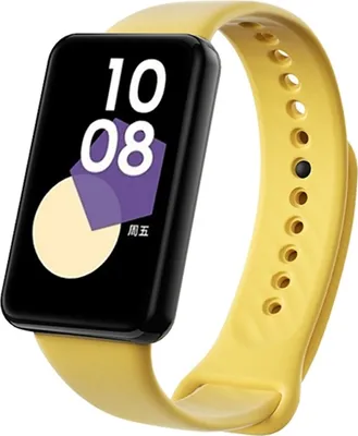 Image de Bracelet de remplacement en TPU haut de gamme avec boucle noire pour Honor Band 9, couleur jaune