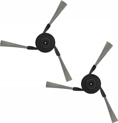 Two robotic vacuum cleaner side brushes are shown against a white background.