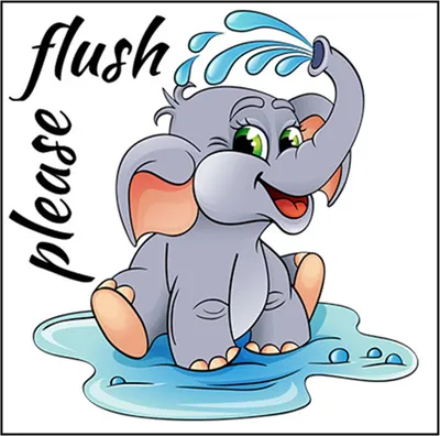 Produktbild von Toilettenaufkleber, Cartoon-Elefanten-Muster, Wandfliesenaufkleber, selbstklebend, wasserdicht, für Badezimmer, Toilette, Wandaufkleber für die Inneneinrichtung
