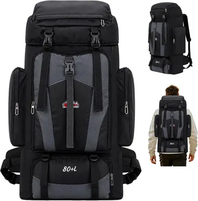 Obrázok produktu pre Turistický ruksak 80 l, vodotesný, pre kempovanie