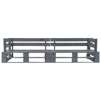 Obrázek produktu pro vidaXL Zahradní pohovka z palet pro 2 osoby Grey Wood