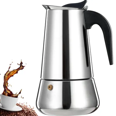 Espressokocher Edelstahl 9 Tassen 450 ml Moka-Kanne