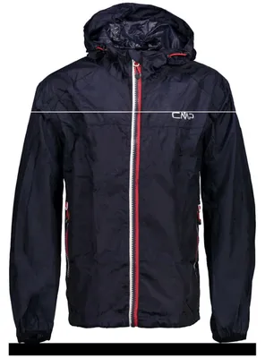 Productafbeelding van KID Regenjas met capuchon, model FIX, marineblauw (M982), maat 104