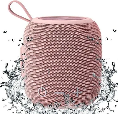 Immagine prodotto di Altoparlante portatile - Mini altoparlante - Ascolto musicale - Impermeabile IPX7 - Batteria a lunga durata (24 ore) - Rosa