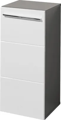 Obrázek produktu pro Badkommode >Gloss< in Weiß-Anthrazit - 34x72x31 (BxHxT)