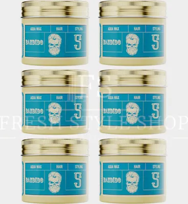 Produktbild von 6x Bandido Aqua Wax Haarwachs Hair Wax 125ml - Neues Design - Neue Rezeptur Nr 5 ( Mittlerer Halt )