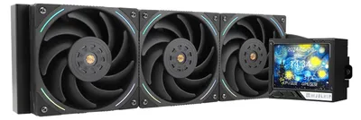 Produktbild von Thermalright Mjolnir Vision 360 ARGB Black CPU AIO Kühler, IPS LCD Bildschirm mit 320 * 240 Auflösung, für AM5&LGA 1700/1851, leistungsstarke 360 Specs Wasserkühlung mit 3.5in abnehmbarem Display – MV