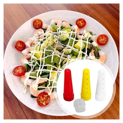 Produktbild von Ausgießer für Salatdressing und Soßenflaschen, Quetschflasche mit Mehrlochdüse