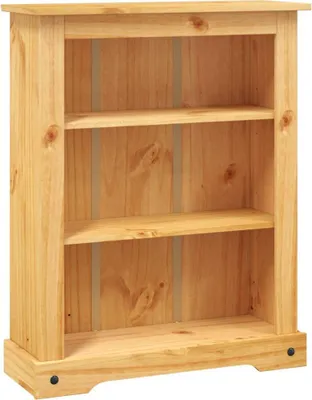 Produktbild von vidaXL Bücherschrank 3 Fächer Mexiko-Stil Kiefernholz 80x29x100 cm