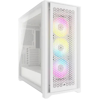 Obrázek produktu pro Corsair iCUE 5000D RGB Airflow Mid-Tower True White - věž - ATX