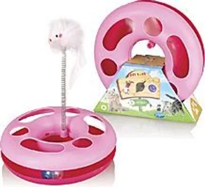 Produktbild von Spielzeugkatze Speedy Ball mit Maus auf Feder