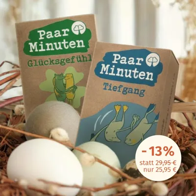 Produktbild von Deep Talk und Leichtigkeit für zwischendurch – neues PaarMinuten Doppelpack – 53 Paarzeit Gesprächskarten, originelle Geschenkidee zur Hochzeit