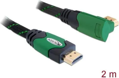 Imagen del producto de Delock 82952 DELOCK HDMI Kabel Ethernet A -> A St/St 2.00m 90° rechts 4K