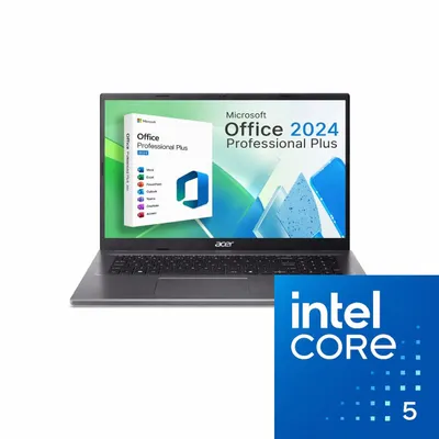 Produktbild von Acer Aspire 17" Notebook – Intel Core 5 120U – 16GB RAM – 1TB NVMe SSD – Windows 11 Pro + MS Office 2024 Pro – sofort startklar
