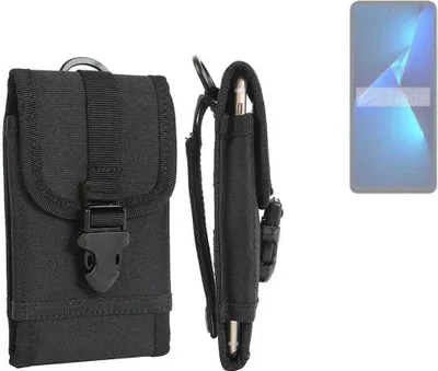 Produktbild von K-S-Trade Holster Handy Hülle kompatibel mit Tecno Pova 5 Holster Handytasche Gürtel Tasche Schutz Hülle Robust Outdoor schwarz