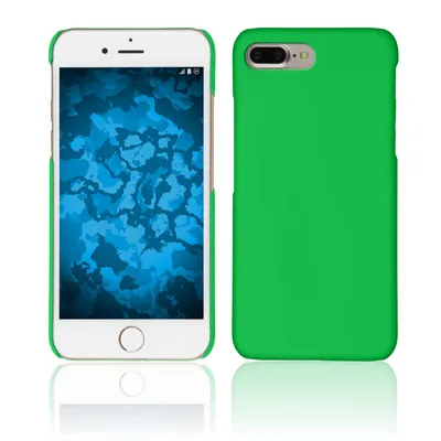 Produktbild von PhoneNatic Case kompatibel mit Apple iPhone 7 Plus / 8 Plus - Hülle grün gummiert Hard-case + 2 Schutzfolien