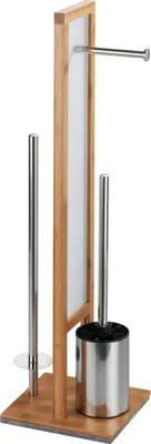 Produktbild von WENKO Stand WC-Garnitur Rivalta Bambus Badezimmer Klo Bürste Toilette