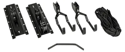 Produktbild von Fahrradlift Fahrradhalter Deckenhalterung - Deckenmontage - max. 20 kg - Stahl - Schwarz - Für Deckenhöhe bis 4 m
