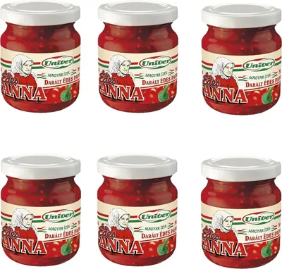 Produktbild von Paprikapaste mild Edes Anna ("Süße Anna"), 6 x 200g Glas - Paprika, püriert