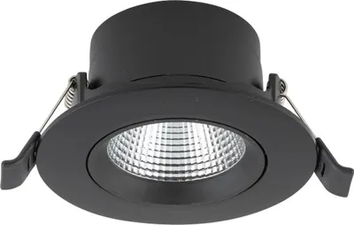 Produktbild von LED Einbauleuchte Wand 4000 K neutralweiß 700 lm Ø 11 cm in Schwarz Silber rund Modern