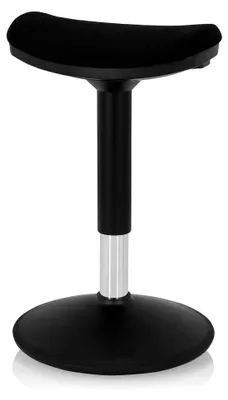 Produktbild von Ergonomischer Stehhocker mit Schwingeffekt, höhenverstellbar, Stoff Schwarz