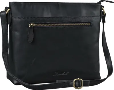 Produktbild von Benthill Handtasche Damen Leder - Tasche aus echtem Rindsleder - Schultertasche mit Reißverschluss - Vintage Umhängetasche