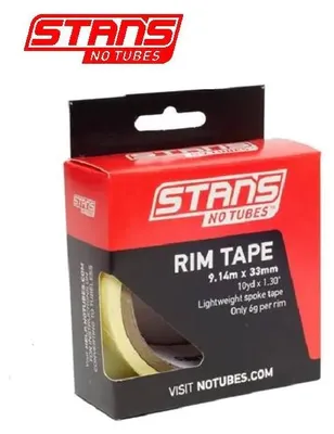 Produktbild von Stans Notubes Felgenband, gelbes Band, 33 mm breit, Rolle 9 Meter (10 Yard), AS0134