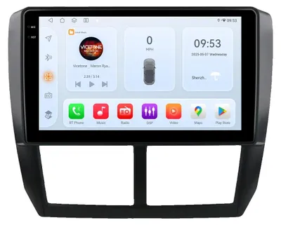 Obrázok produktu pre CarPlay, dotyková obrazovka, kompatibilita so smartfónmi, kompatibilné s modelmi Subaru Forester a Impreza (ročníky 2008-2014), bezdrôtové pripojenie, QS4 AIPRO AHD